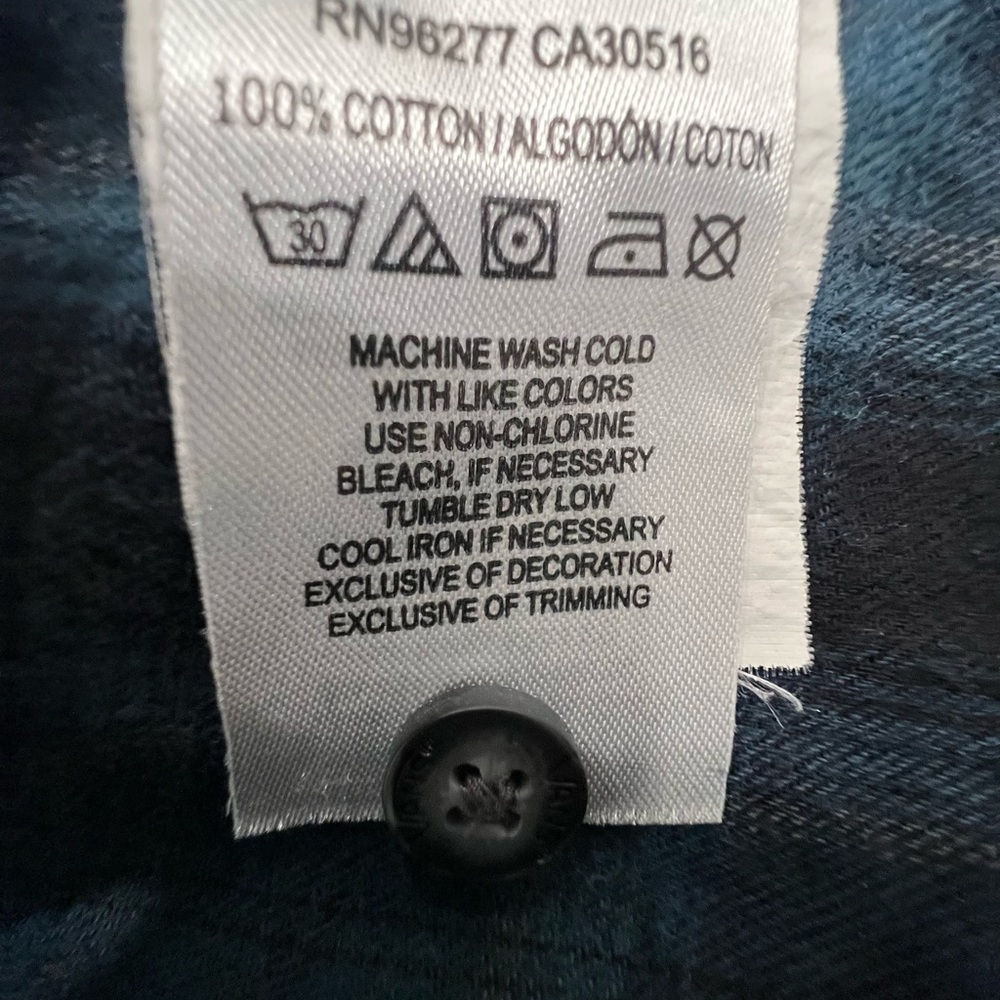 Vans Casual Blue and Black Plaid Shirt - Picture 7 of 8